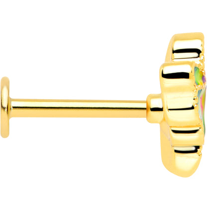 16G 5/16 Gold Tone Butterfly Colors Labret Monroe Tragus
