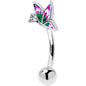 16G 5/16 Profile Butterfly Curved Eyebrow Ring
