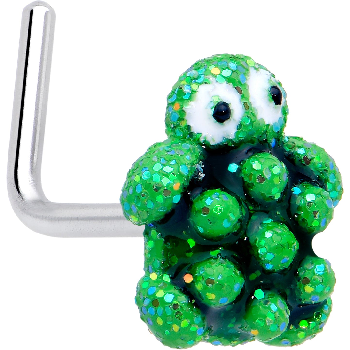 20G 7mm Texture Turtle L Shape Nose Ring