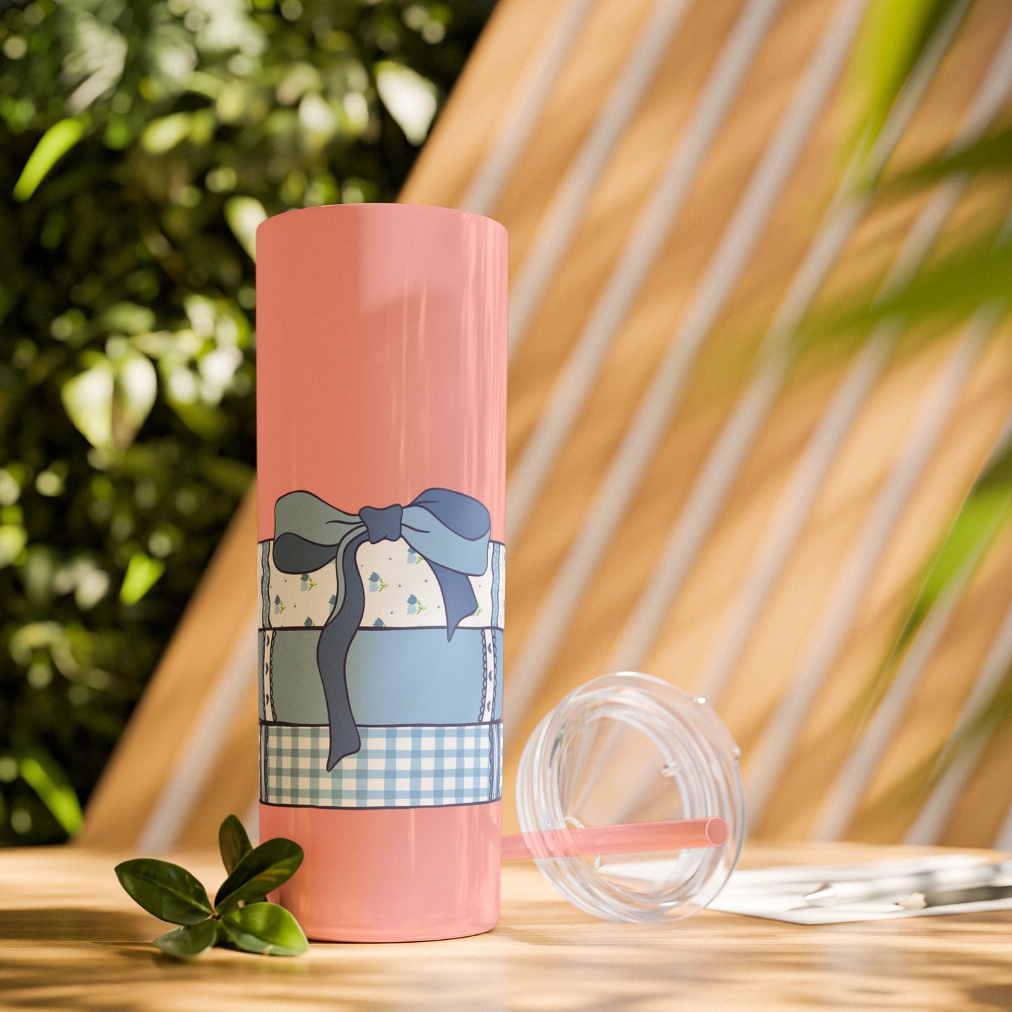Customizable: Girly Book Club Skinny Tumbler with Straw, 20oz | Perfect for Events, Gifts, Coffee, and Summer Drinks