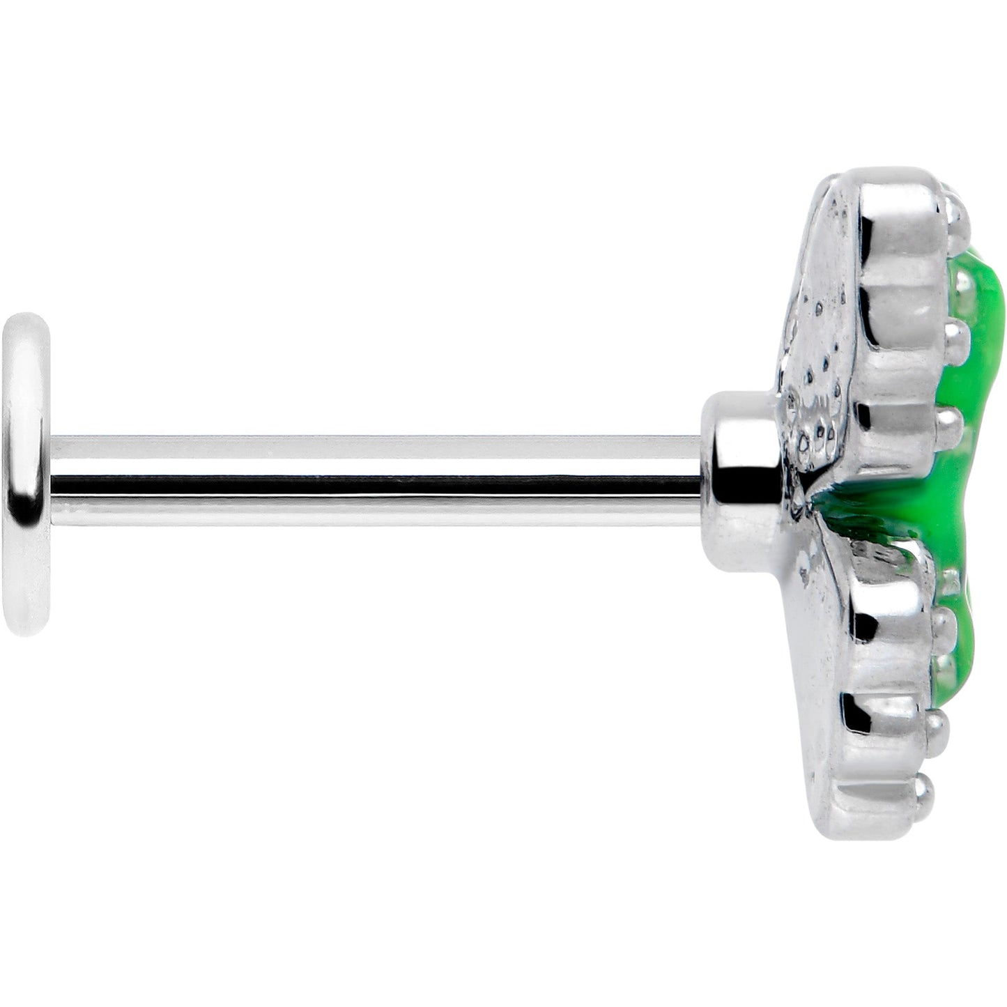 16G 5/16 Butterfly Green Splash Labret Monroe Tragus