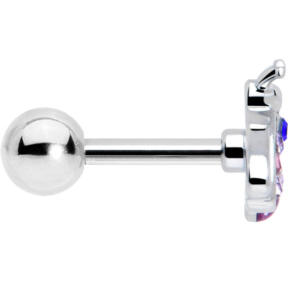 16G 1/4 Pink Blue Gem Beautiful Insect Cartilage Tragus Earring