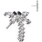 Clear CZ Gem ASTM F-136 Dragon Flat Back Earring Push In Top