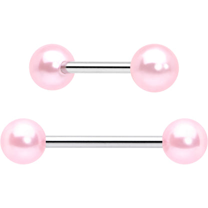 Purple Clear CZ Gem Butterfly Pink Barbell Tongue Ring Set of 4