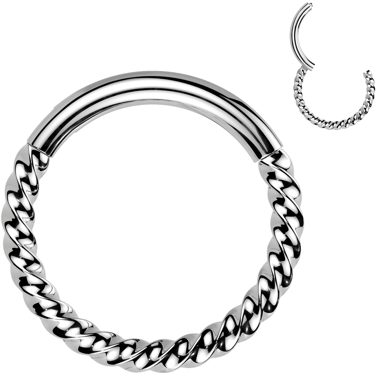 16G 5/16 Braided Style Precision Hinged Segment Ring