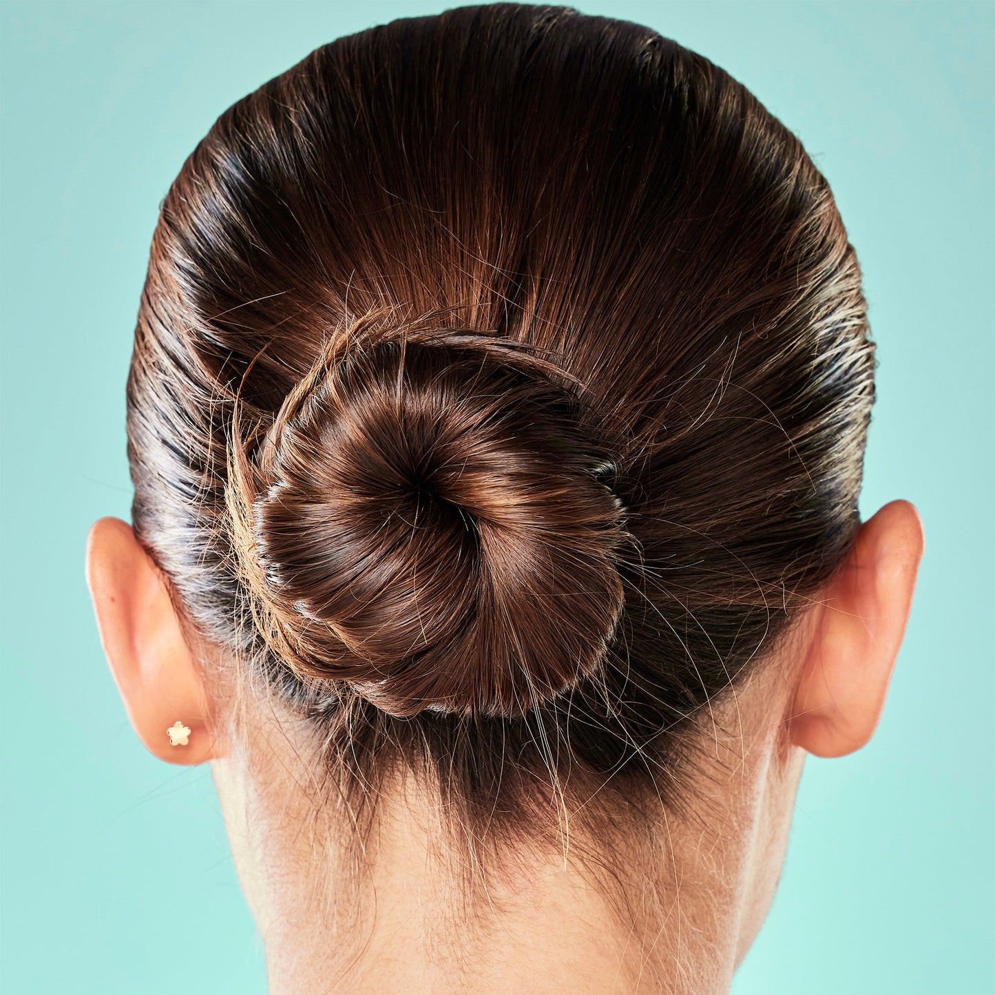 16G 1/4 CZ Gem Leaves Gold PVD Medical Grade Titanium Reversible Flat Back Earring