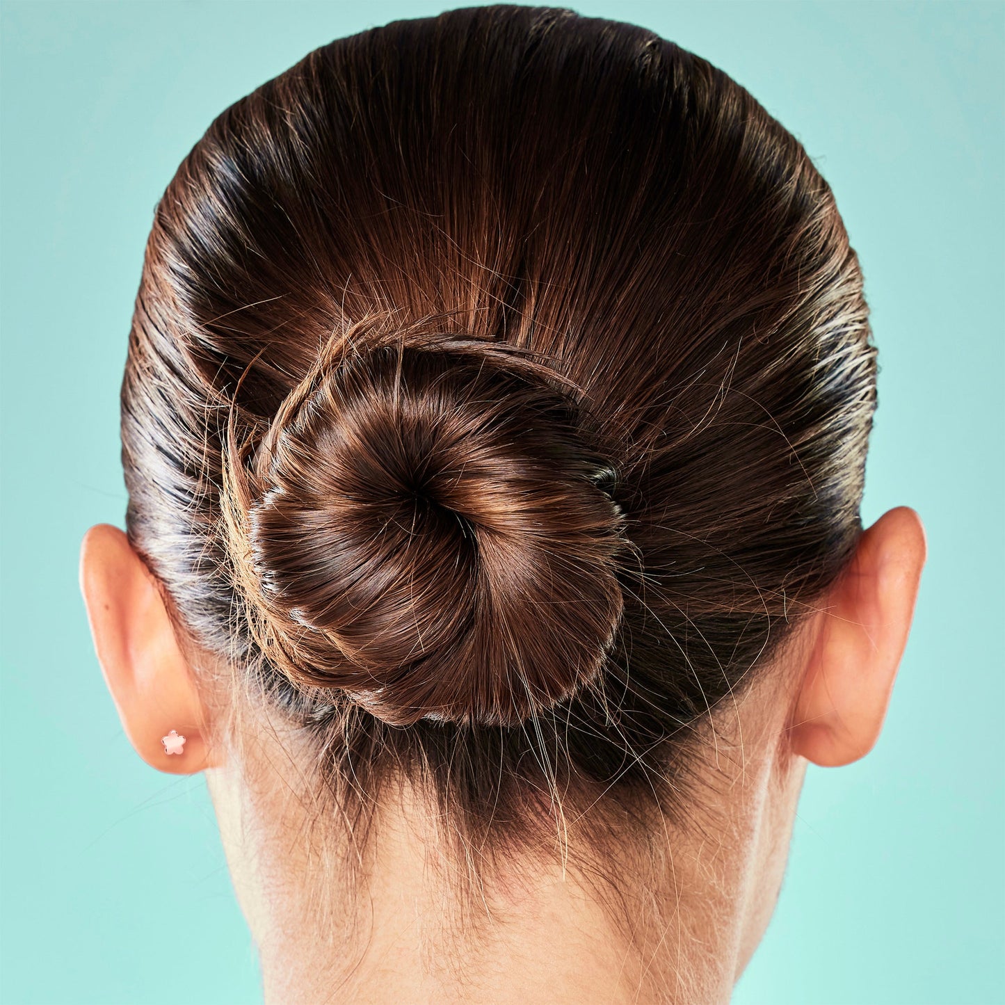 16G 1/4 CZ Gem Leaves Rose Gold PVD Medical Grade Titanium Reversible Flat Back Earring