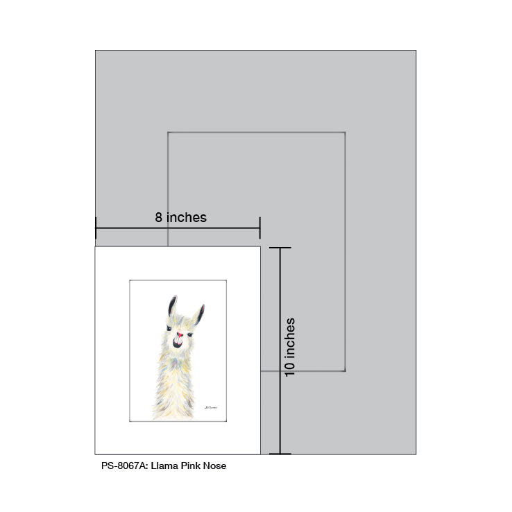 Llama Pink Nose, Print (#8067A)