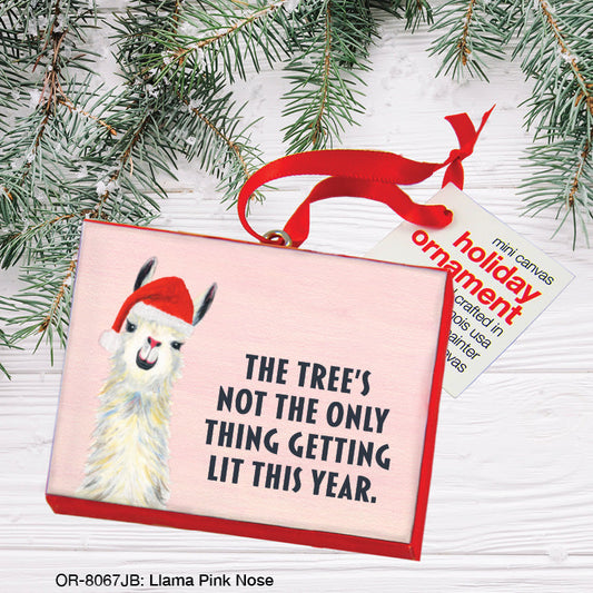 Llama Pink Nose, Ornament (OR-8067JB)