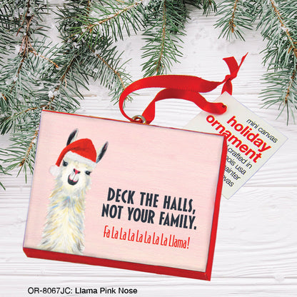 Llama Pink Nose, Ornament (OR-8067JC)