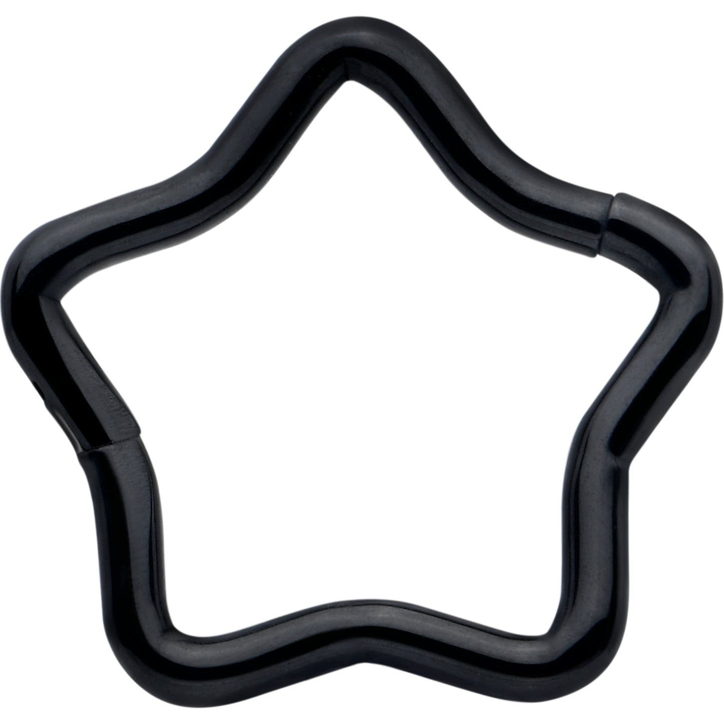 16G 5/16 Black Star Shaped Hinged Segment Ring