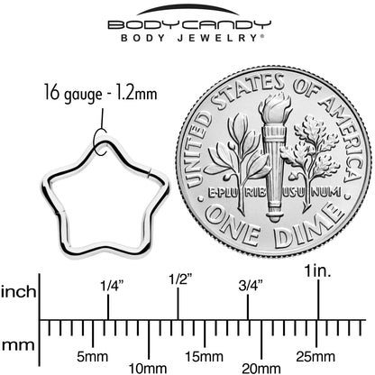 16G 5/16 Star Shaped Hinged Segment Ring