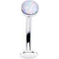 Synthetic Opal Bezel Titanium Threadless Floating Belly Ring