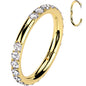 Implant Grade Titanium Forward CZ Double Sided Hoop Segment Ring