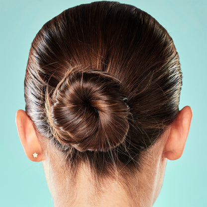 Titanium Flat Back Earring Gem Crescent Moon - 18G Threadless Reversible