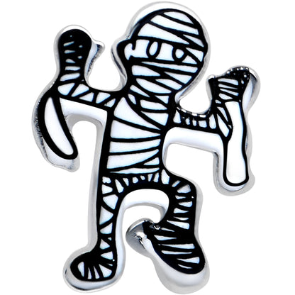 20G 7mm Two Tone Halloween Mummy L Shape Nose Ring