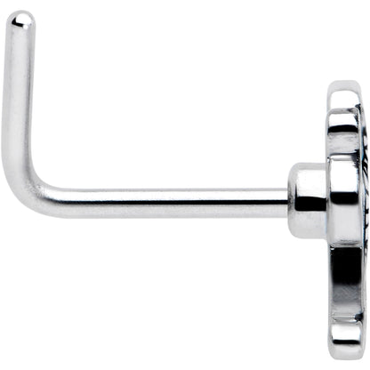 20G 7mm Two Tone Halloween Mummy L Shape Nose Ring