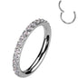 18G Micro Gem Titanium Hinged Nose Hoop