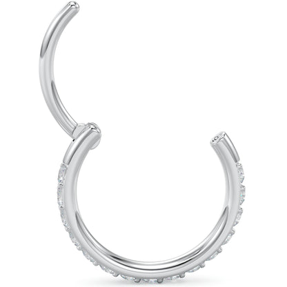 Micro Gem Titanium Hinged Nose Hoop