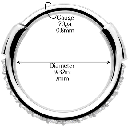 Micro Gem Titanium Hinged Nose Hoop