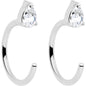 20G Implant Grade Titanium Triangle Gem Open Hoop Earrings