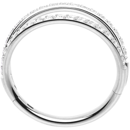 Micro Gem Titanium Hinged Double Nose Hoop