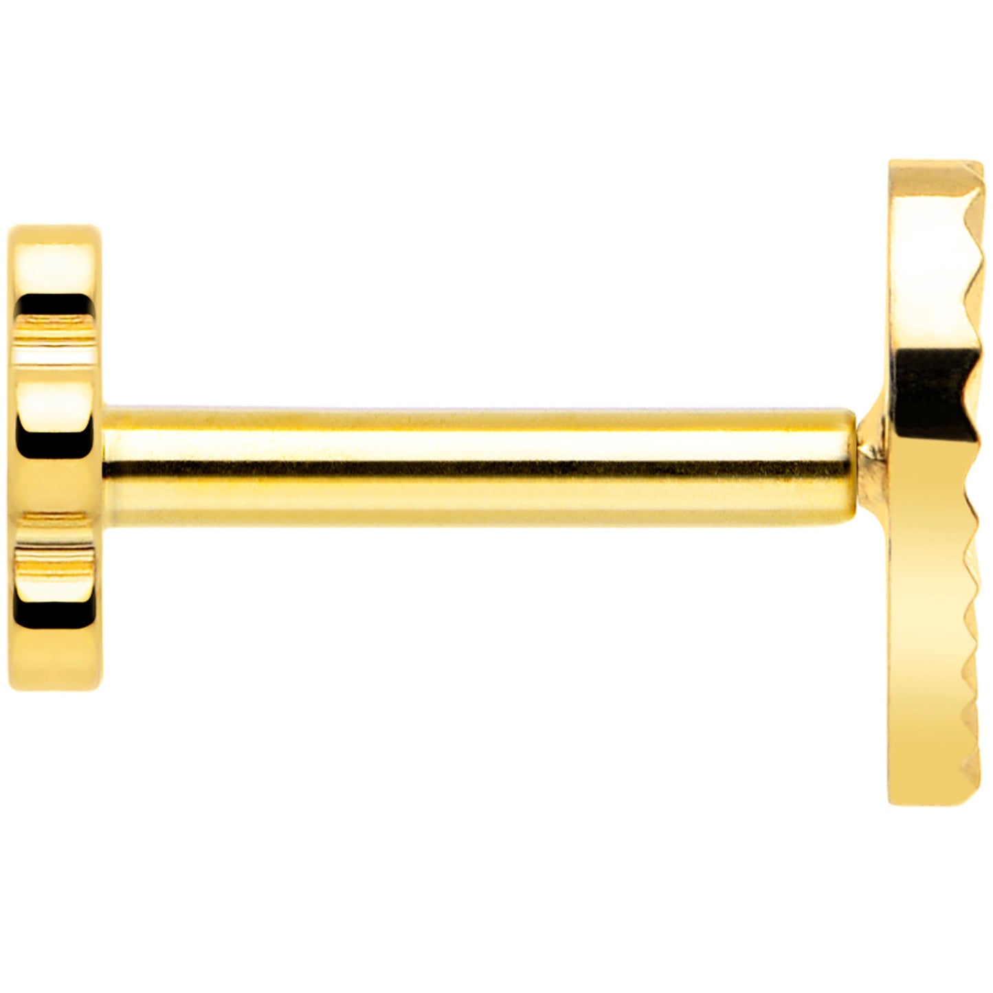 18G Titanium Flat Back Earring Threadless Reversible Heart