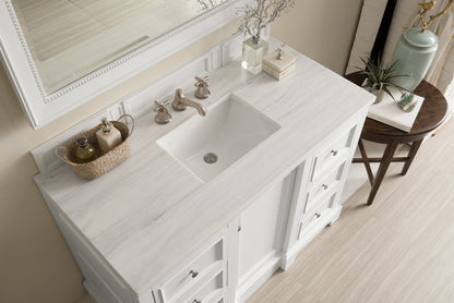 De Soto 48" Single Vanity Cabinet, Bright White