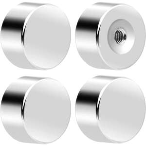 Flat Back Earring Back - Screw On 20G Stainless Steel 4 Pack