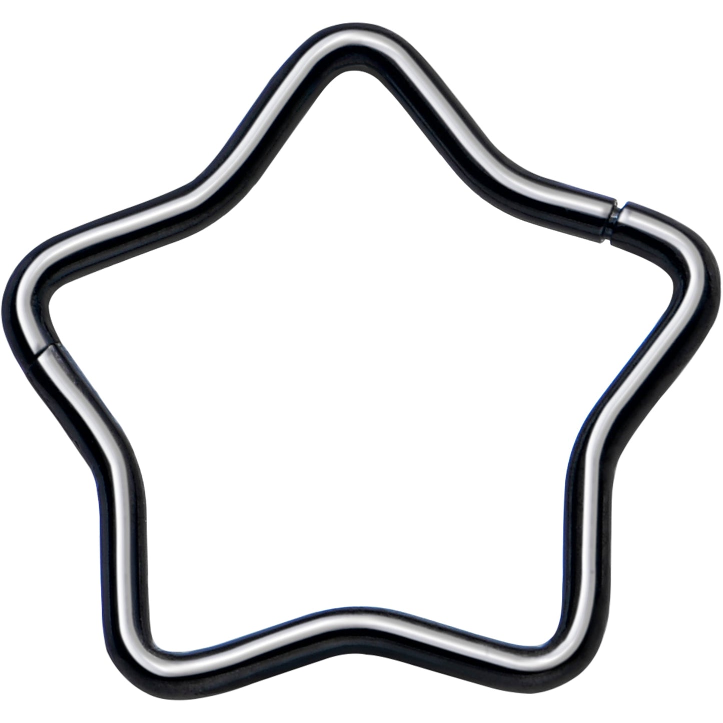 20G Seamless Hollow Star Nose Hoop Surgical Steel