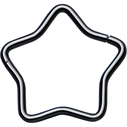 20G Seamless Hollow Star Nose Hoop Surgical Steel