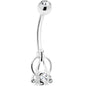 Clear Gem Champagne Dreams Dangle Belly Ring
