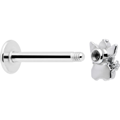 16G 5/16 Clear CZ Gem Fabulous Angel Labret Monroe Tragus