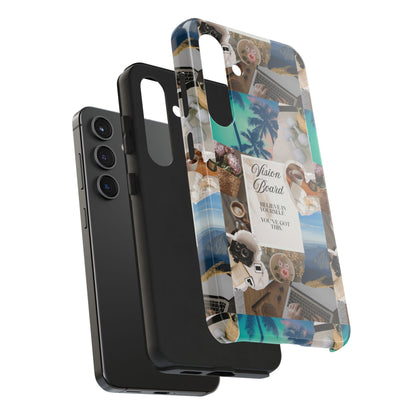 Inspiring Vision Board Phone Case, Motivational Tough Case, Adventurous Gift for Her, Self-Care, Dream Big, Unique Phone Accessory