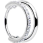 Single Row Micro Gem Implant Grade Titanium Hinged Double Hoop Nose Ring