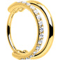Single Row Micro Gem Implant Grade Titanium Hinged Double Hoop Nose Ring