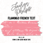 Flamingo French Text 15mm washi