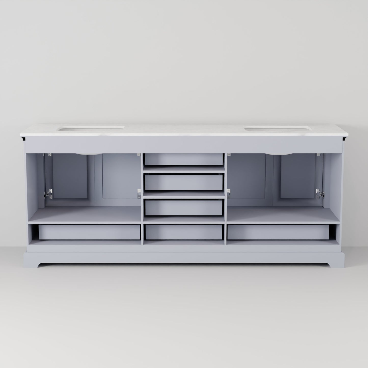 Dukes 80 in. W x 22 in. D Dark Grey Double Bath Vanity