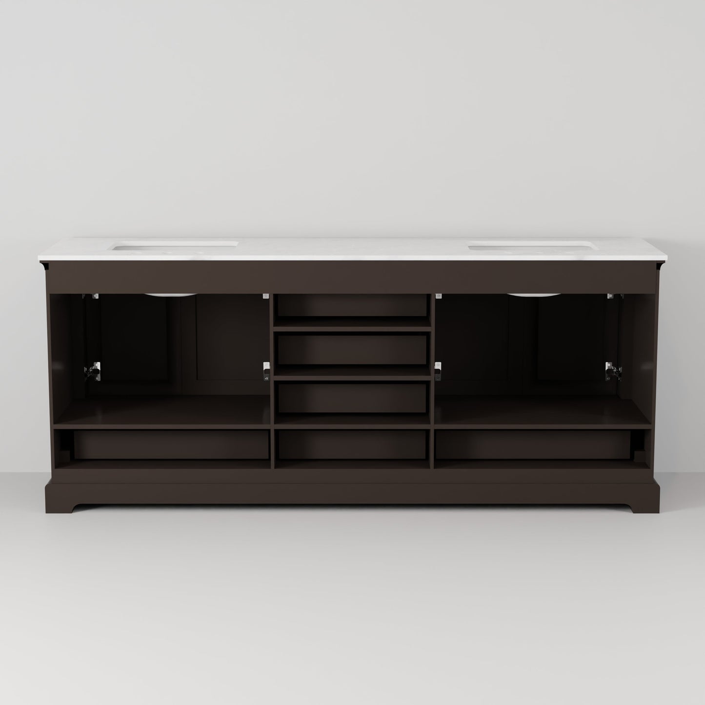 Dukes 80 in. W x 22 in. D Espresso Double Bath Vanity
