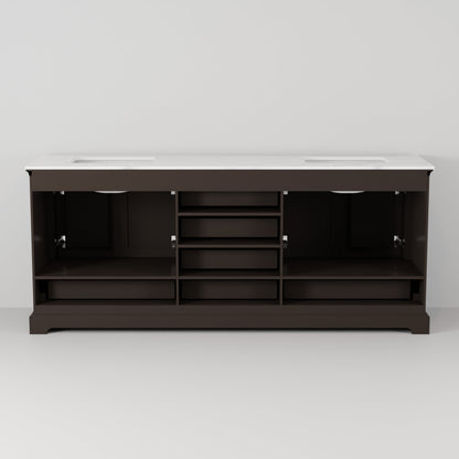 Dukes 80 in. W x 22 in. D Espresso Double Bath Vanity