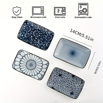 Boho Chic Ceramic Plate Set  Perfect for Sushi  Desserts