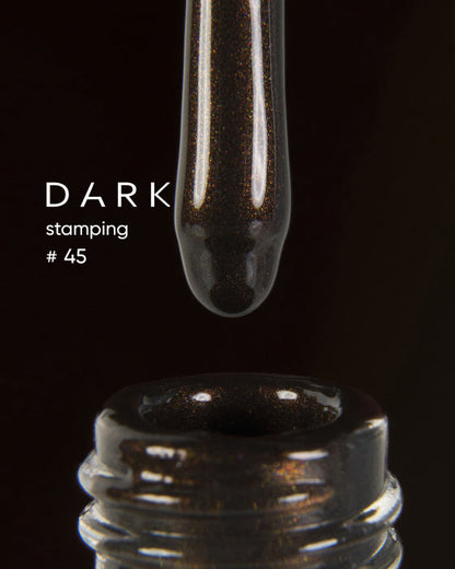 DARK STAMPING POLISH №45 BROWN METALLIC, 8 ML Article : S045
