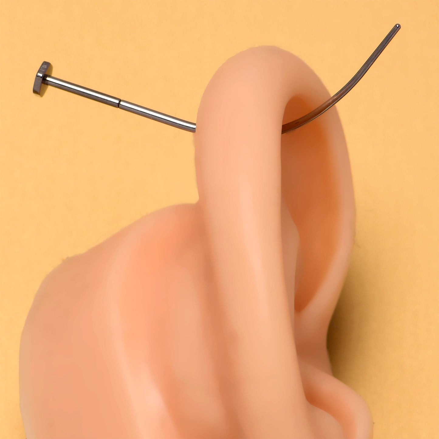 Stainless Steel Curved Insertion Tool, Threadless Insertion Pin Taper