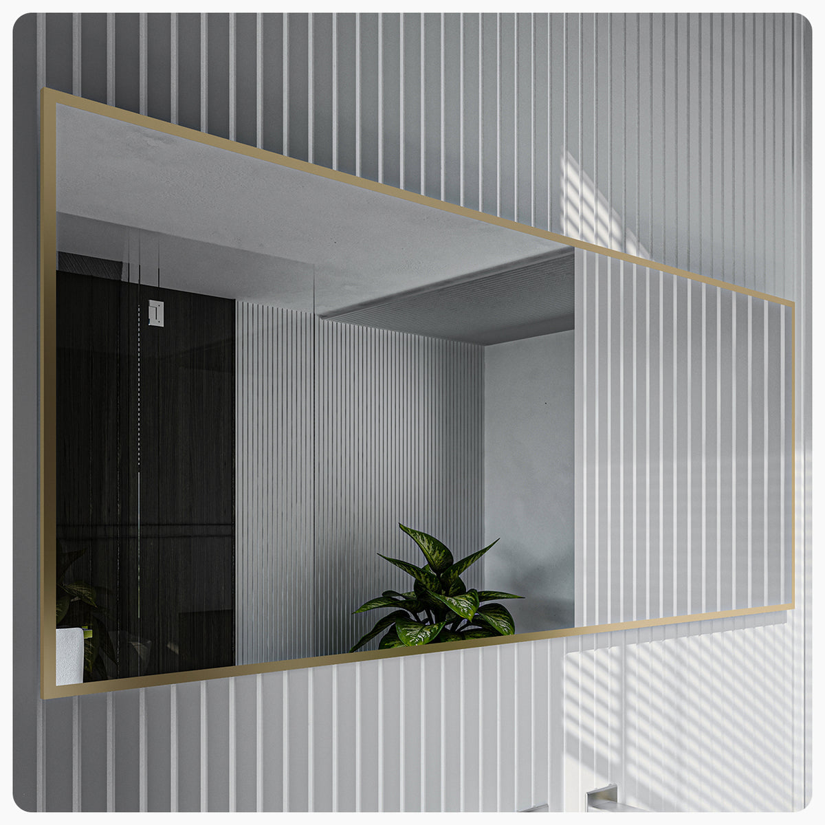 Eviva Gold Gold Metal Framed Mirror