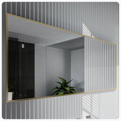Eviva Gold Gold Metal Framed Mirror