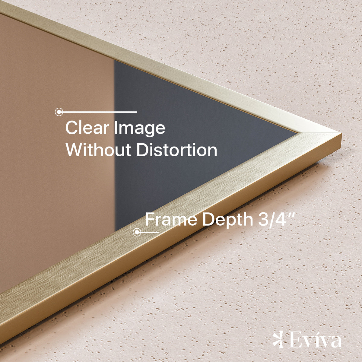 Eviva Gold Gold Metal Framed Mirror