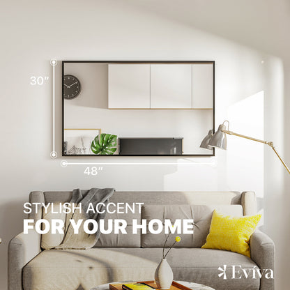 Eviva Black Black Metal Framed Mirror