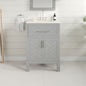 Eviva Cambridge 24 in. Gray Single Sink Bath Vanity with Quartz Top and Undermount Porcelain Sink (24"-60")