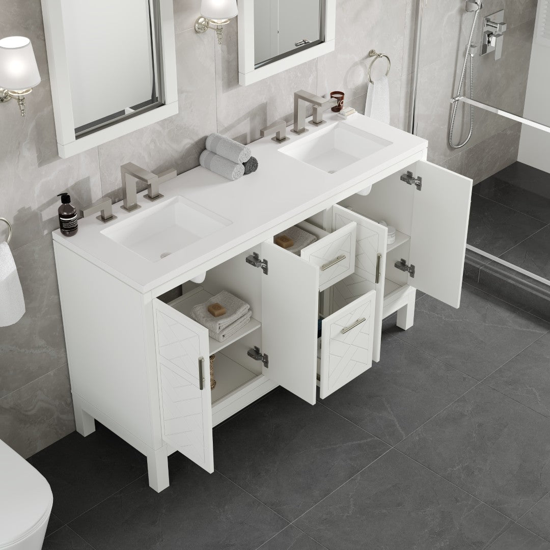 Eviva Cambridge 24 in. Gray Single Sink Bath Vanity with Quartz Top and Undermount Porcelain Sink (24"-60")