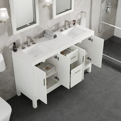Eviva Cambridge 24 in. Gray Single Sink Bath Vanity with Quartz Top and Undermount Porcelain Sink (24"-60")